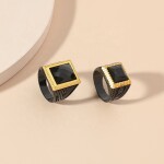 Schwarz gold Ring Herren